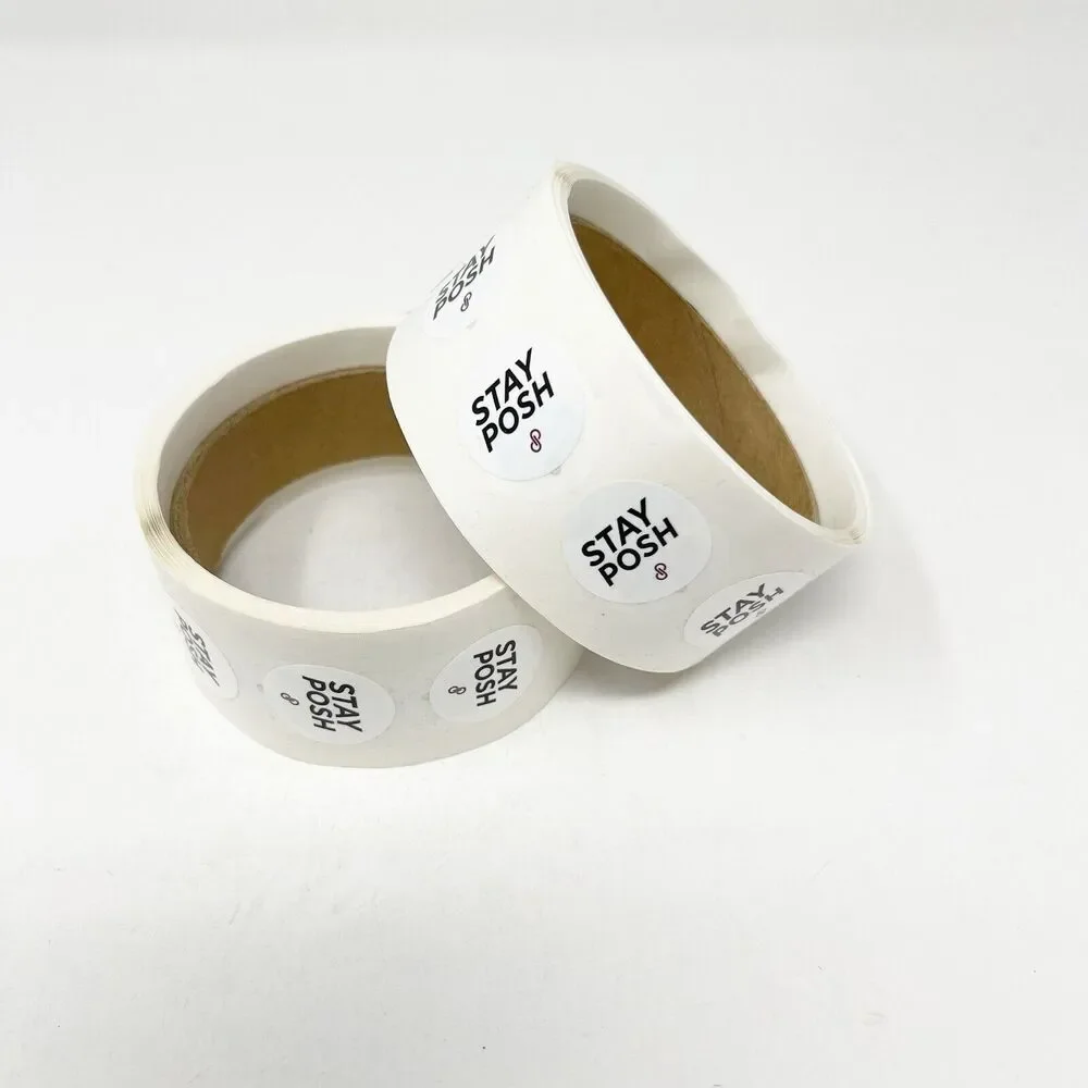 (2 Rolls) Poshmark Stay Posh 1 Inch Round Stickers Envelope Seals 250 Per Roll